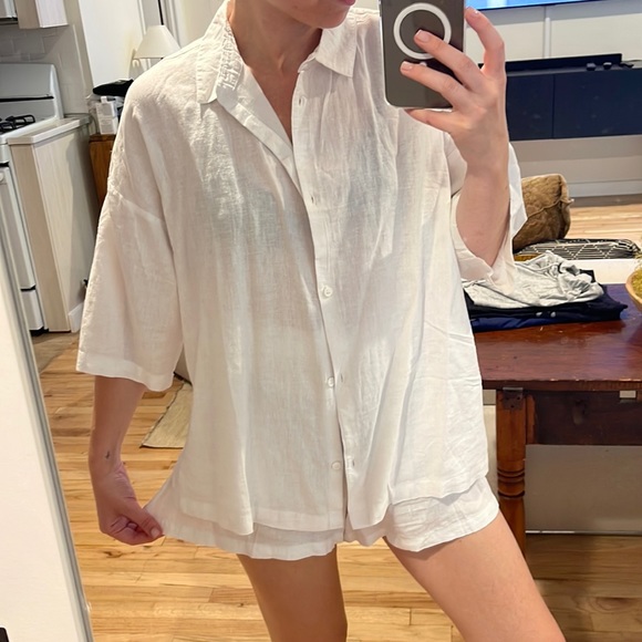 Linen H&M PJ set - Picture 1 of 6